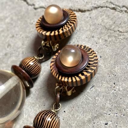 ◆フランスアンティーク｜メイク道具6点、ヘアブラシ、リモージュ、手鏡、イヤリング ◇フランスアンティーク｜メイク道具6点、ヘアブラシ