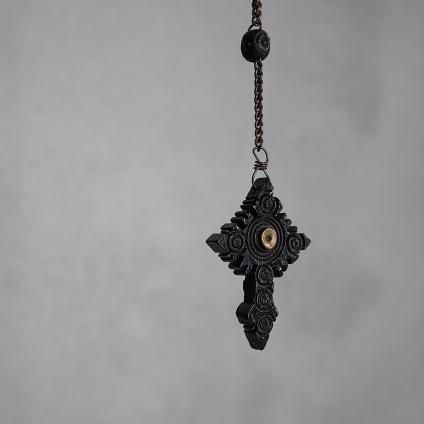 1900ǯ ꥪ å  ͥå쥹Early 20th Rosary Wood Long Necklace