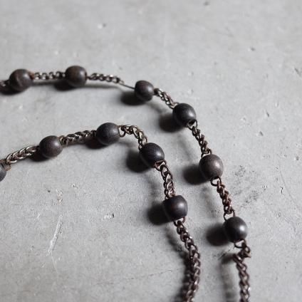 1900ǯ ꥪ å  ͥå쥹Early 20th Rosary Wood Long Necklace