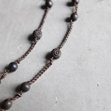 1900年代初期 ロザリオ ウッド ロング ネックレス（Early 20th Rosary