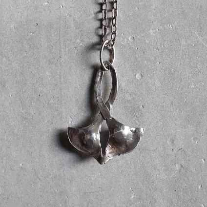 ơ С ѡ ꡼ ͥå쥹Vintage Silver Pearl Leaf NecklaceDead Stock