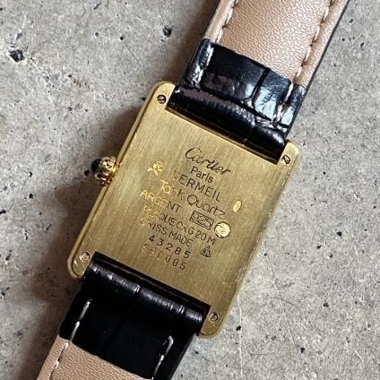 must de Cartier 純正尾錠＋純正バックル　14㎜セット販売 Cartier MUST TANK （カルティエ マスト タンク）LM 純正尾錠