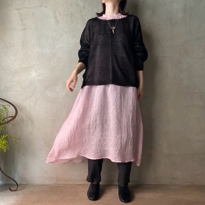 suzuki takayuki feather dress  ʥ業 եɥ쥹Woolly Geranium Purple