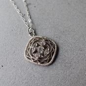 1930-40ǯ ᥿ ꥢ饹 ɩ ͥå쥹1930-40's Metal Clear Metal Diamond Motif Necklace