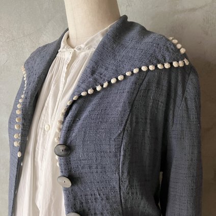 1950ǯ ֥롼졼 硼ȥ㥱åȡ Vintage Blue Gray Short Jacket