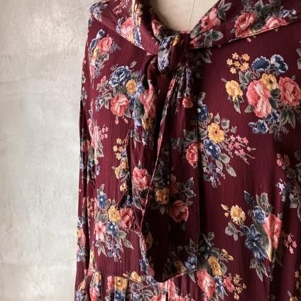 ơ 졼  顼顼 ɥ쥹Vintage Rayon Sailor Collar Dress