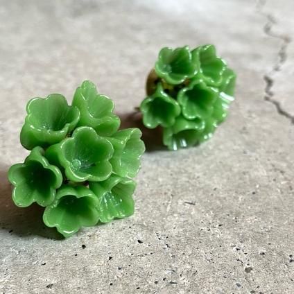 1950-60ǯ ꥢ 饹 ե 󥰡Italy Glass Earrings