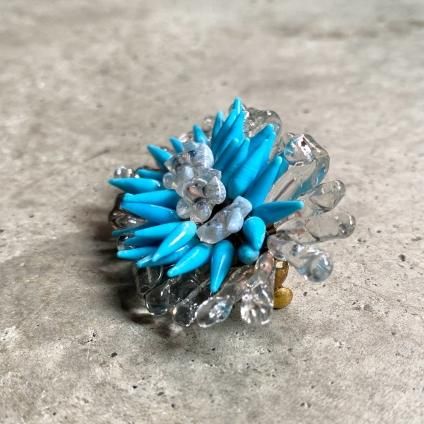 1940ǯ ե ޥɥ졼̡ ǥߥѥ塼French Madeleine Riviere Glass Demi-Parure