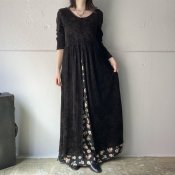 ơ ٥& 쥤䡼 ɥ쥹Vintage Velour & Floral Layered Dress