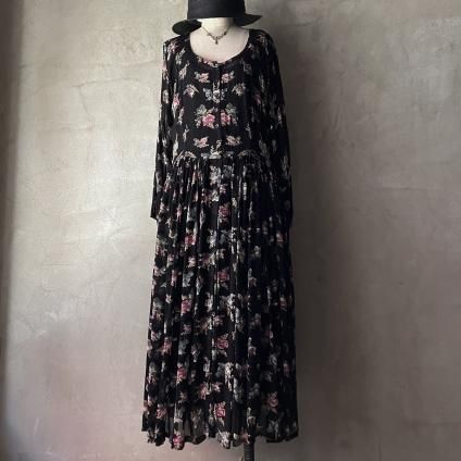 ơ 硼å  ɥ쥹Vintage Georgette Floral Dress 
