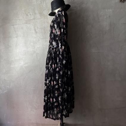 ơ 硼å  ɥ쥹Vintage Georgette Floral Dress 