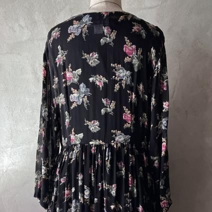 ơ 硼å  ɥ쥹Vintage Georgette Floral Dress 