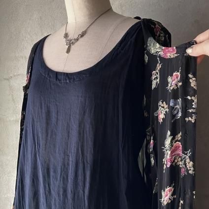 ơ 硼å  ɥ쥹Vintage Georgette Floral Dress 