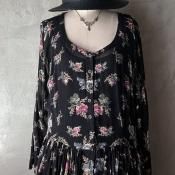 ơ 硼å  ɥ쥹Vintage Georgette Floral Dress 