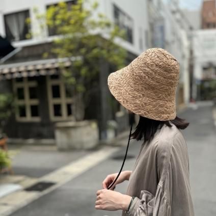 tocit Zag cloche（トチエット ラフィアとグログランのクロッシェハット）Natural- JeJe PIANO ONLINE  BOUTIQUE 神戸のアンティーク時計,ジュエリー,ファッション専門店