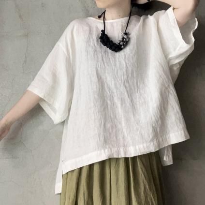 suzuki takayuki pullover blouseʥ業 ץ륪С֥饦White