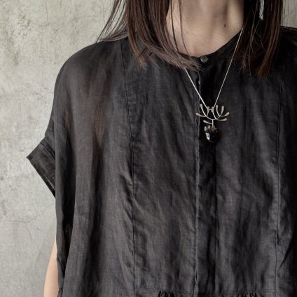 suzuki takayuki band-sleeve tunic ʥ業 Хɥ꡼ ˥åBlack