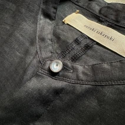 suzuki takayuki band-sleeve tunic ʥ業 Хɥ꡼ ˥åBlack