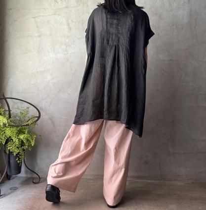 suzuki takayuki band-sleeve tunic ʥ業 Хɥ꡼ ˥åBlack