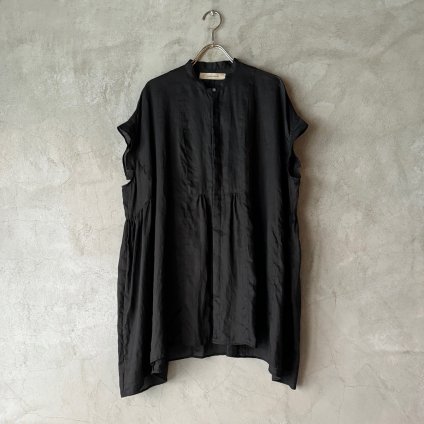 suzuki takayuki band-sleeve tunic ʥ業 Хɥ꡼ ˥åBlack