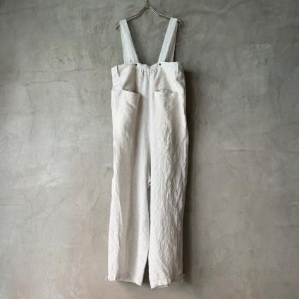 suzuki takayuki salopette ʥ業 ڥåȡWhite Stripe / Unisex