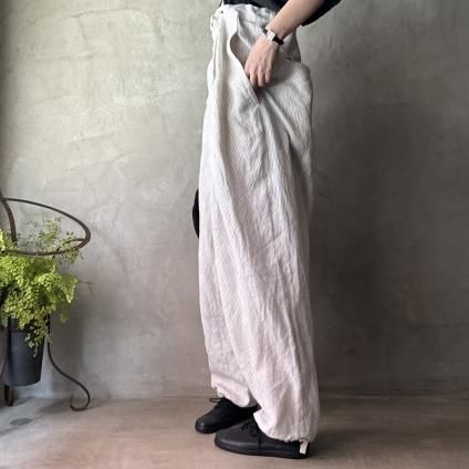 suzuki takayuki salopette ʥ業 ڥåȡWhite Stripe / Unisex