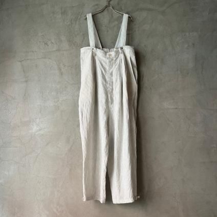 suzuki takayuki salopette ʥ業 ڥåȡWhite Stripe / Unisex