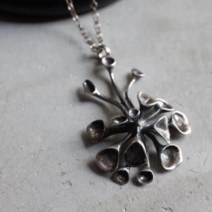 1974ǯ ϥ̡ͥ  С ʪ ͥå쥹 1974 Hannu Ikonen for Valo-Koru Silver Plant Necklace