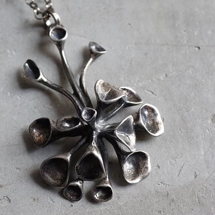 1974ǯ ϥ̡ͥ  С ʪ ͥå쥹 1974 Hannu Ikonen for Valo-Koru Silver Plant Necklace