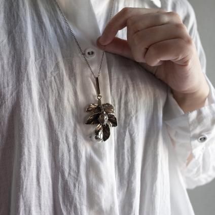 ơ ե˥ С ʪ ͥå쥹Vintage Flora Danica Silver-gilt Plant Necklace