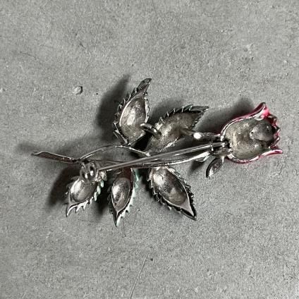 1950-60ǯ ᥿ ޡ ʥڥ ե ֥1950-60's Metal Marcasite EnamelPaint Flower Brooch