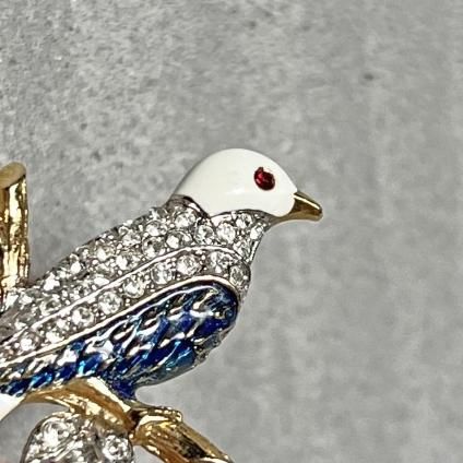 1960-70ǯ ᥿ ʥڥ 򤤾Ļ ֥1960-70's Metal EnamelPaint White Bird Brooch