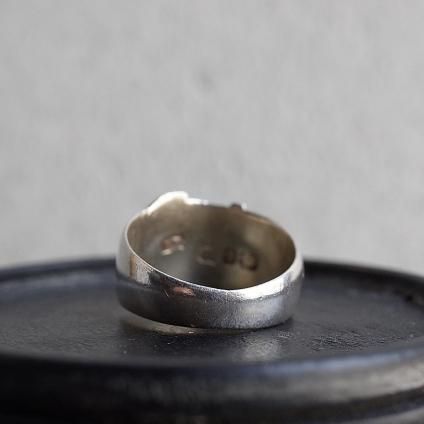 1884ǯ С  Хå  Silver Flower Design Buckle Ring