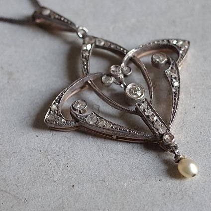 Edwardian 18K Diamond / Pearl Necklaceʥɥǥ 18K  ѡ ͥå쥹
