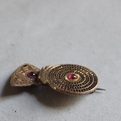 硼-ȥꥢ ᥿ ץѡ ֥Georgian-Victoria Metal Fob Watch Parts Brooch