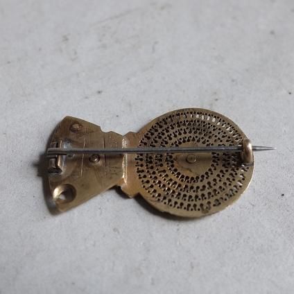 ジョージアン-ヴィクトリア時代 メタル 懐中時計パーツ ブローチ