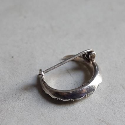1930-40ǯ С ꥢ饹  ߥ˥֥1930-40's Silver Clear Glass Crescent Moon Mini Brooch