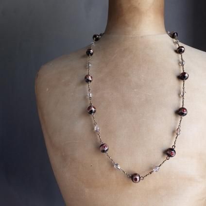 1930ǯ 饹ӡ  ͥå쥹1930's Glass Beads Long Necklace