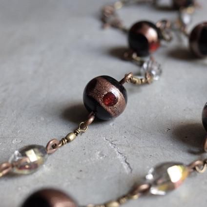 1930ǯ 饹ӡ  ͥå쥹1930's Glass Beads Long Necklace