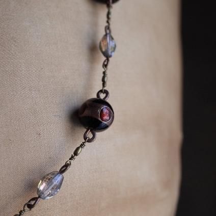 1930ǯ 饹ӡ  ͥå쥹1930's Glass Beads Long Necklace