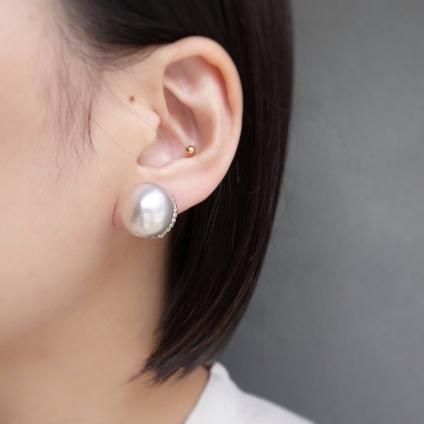 1940ǯ 륤졼 饹ѡ  ۥ磻ȡ1940's Louis Rousselet Glass Pearl Earrings White
