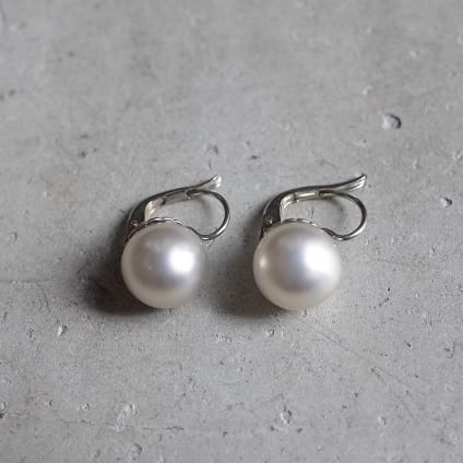 1940ǯ 륤졼 饹ѡ ԥ ۥ磻ȡ1940's Louis Rousselet Glass Pearl Earrings White