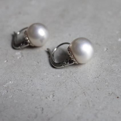 1940ǯ 륤졼 饹ѡ ԥ ۥ磻ȡ1940's Louis Rousselet Glass Pearl Earrings White
