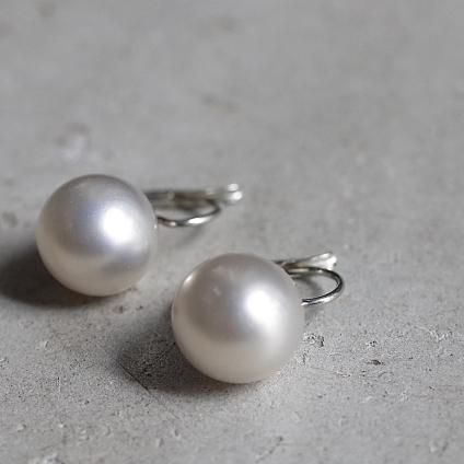 1940ǯ 륤졼 饹ѡ ԥ ۥ磻ȡ1940's Louis Rousselet Glass Pearl Earrings White