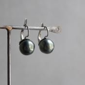 1940ǯ 륤졼 饹ѡ ԥ ꡼1940's Louis Rousselet Glass Pearl Earrings Green