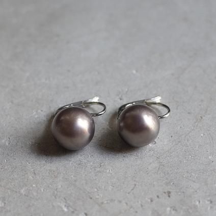 1940ǯ 륤졼 饹ѡ ԥ 졼ѡץ1940's Louis Rousselet Glass Pearl Earrings Gray Purple