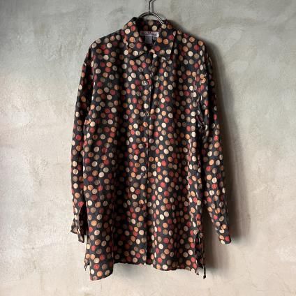 ơ 륯 ɥå ץ ġVintage Silk Dot Print Shirt