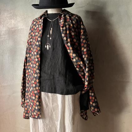 ơ 륯 ɥå ץ ġVintage Silk Dot Print Shirt
