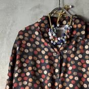 ơ 륯 ɥå ץ ġVintage Silk Dot Print Shirt