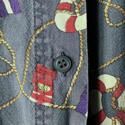 ơ ޥ󥰥å ġVintage Marine Goods Patterns Shirt